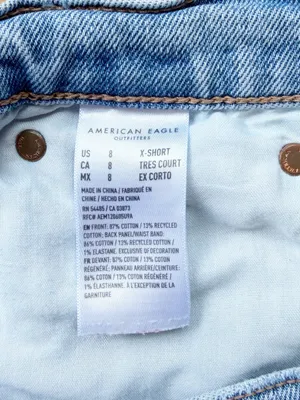 AMERICAN EAGLE Strigid Stovepipe Jeans Light Wash Size 8 X-Short thumbnail 9