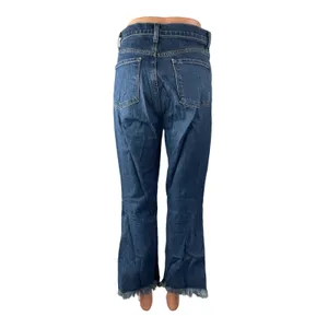 J. Brand Women's Blue Raw Frayed Hem High Rise Straight Denim Jeans Pants Sz 27 thumbnail 3