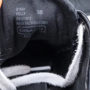 Coach Polly Signature Monogram Sneakers Womens 9B Black Jacquard Patent Low Top thumbnail 11