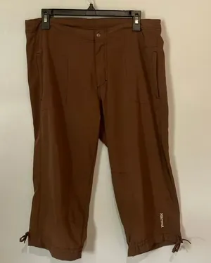 Marmot Women’s Brown Cropped Hiking Pants Medium Lightweight Outdoor #785 thumbnail 1