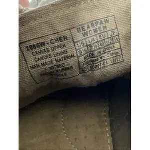 Bearpaw Cher Women's Taupe Canvas Frayed Lace Up Chukka Ankle Boots Shoe Size 9 thumbnail 6