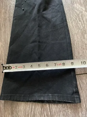 Cache Embellished Flare Jeans Size 4 Y2K Faux Pearl Beaded Black Denim Pants thumbnail 8