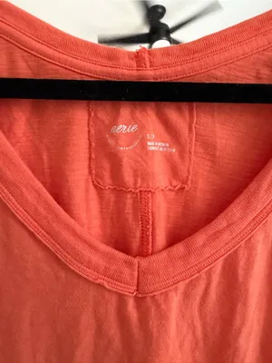 aerie Coral V-Neck Short Sleeve Tee thumbnail 2