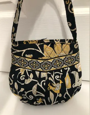 RETIRED Vera Bradley women’s Hannah yellow bird pattern small‎ handbag thumbnail 1