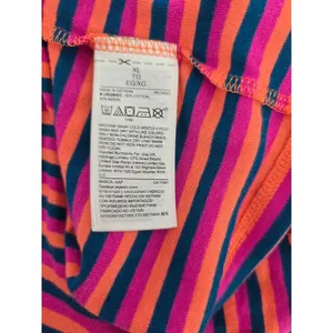 Gap Shirt Womens XL Favorite V-Neck Pink Orange Blue Striped Long Sleeve NEW thumbnail 5