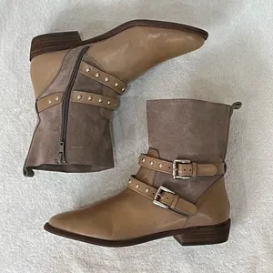 COACH Lilliana Studded Leather Suede Zip Up Ankle Boots Size 6 thumbnail 7