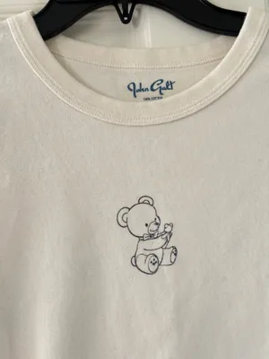 Brandy Melville John Galt Teddy Bear Baby Tee thumbnail 2