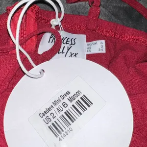 Princess Polly Caedere Mini Dress in Maroon Size 2 New with tag thumbnail 13