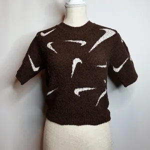 NWT Nike Phoenix Cozy Bouclé Knit Short Sleeve Top thumbnail 2