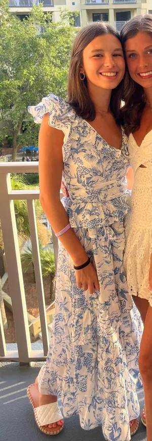 Boutique Blue and White Floral Maxi Dress thumbnail 1