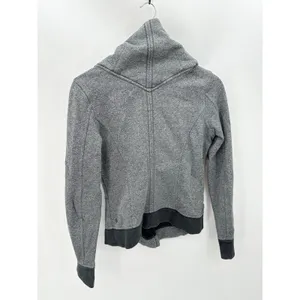 Lululemon Jacket Women 8 Grey Karmacollected Collared Cotton Fleece‎ Super Soft thumbnail 2