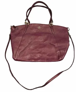 EUC COACH Prairie Cherry-Red Crossbody Bag Purse Crossbody‎ Strap+double Handles thumbnail 1