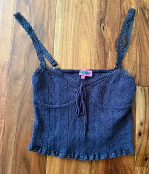 Edikted Navy Crop Top  thumbnail 1