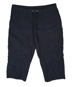 DKNY Sport Capri Pants Women XL Black Drawstring Cargo Pockets Athleisure thumbnail 1