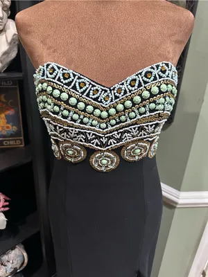 Rachel Allan Beaded Sweetheart Gown with Cutout Back – Size 4 thumbnail 2