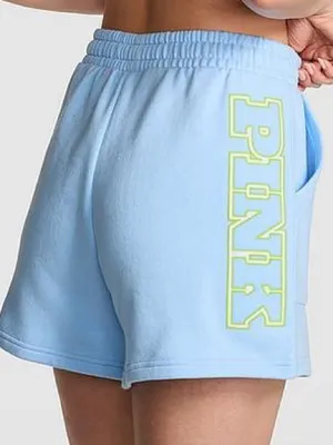 PINK Victoria’s Secret Blue Ivy Fleece Classic Shorts Cozy Lounge thumbnail 1