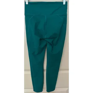 Fabletics Teal Cropped High Waist Athletic Leggins Women's Sz Medium thumbnail 2