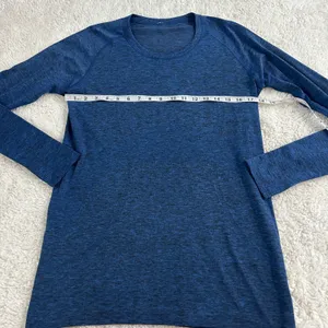 Lululemon Womens Long Sleeve Swiftly Blue Activewear Top 12 Yoga Sports Preppy thumbnail 4