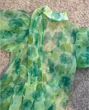 Green Organza Poofy Dress thumbnail 1