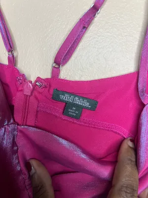 Wild Fable Pink Shiny Strappy Dress Size M thumbnail 3