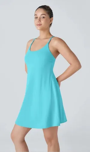Halara SoftlyZero Plush Backless Active Dress Longer Length-Easy Peezy | L thumbnail 1