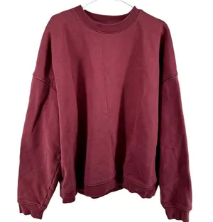 Alo Renown Heavyweight Crew Neck Pullover Sweatshirt Oversized Unisex Pink XL thumbnail 2