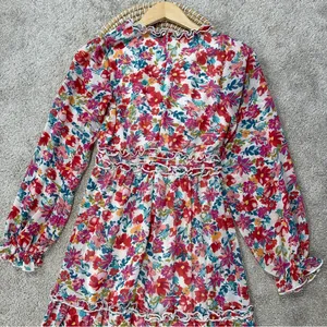 bohme Women’s Kendal Floral Maxi Dress Longsleeve V-Neck in Multicolor Size XS thumbnail 9