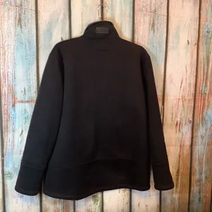 Ralph Lauren Lauren Ralph Lauren Black Heavy Lined Faux Suede Zip Jacket Size L thumbnail 5