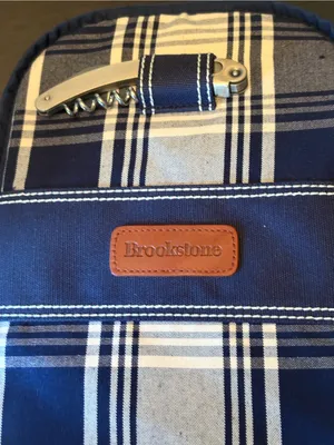 Brookstone Navy Travel Wine Organizer Pouch w Opener thumbnail 7