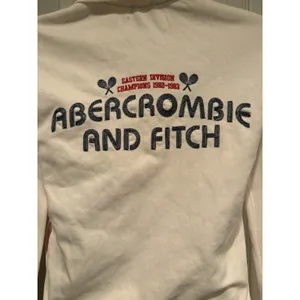 Abercrombie & Fitch‎ Track Jacket XS White Red Zip Up Tennis Y2k Retro Athletic thumbnail 4