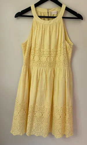 Altar'd State Dress Eyelet Mini yellow thumbnail 1