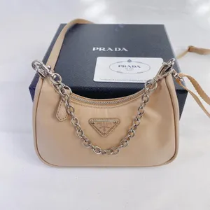 PRADA logo appliqued re-edition nylon mini crossbody bag chain handbag thumbnail 6