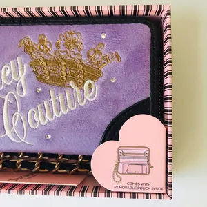 Juicy Couture Heritage Large Zip Around Purple Wallet Set NIB thumbnail 9