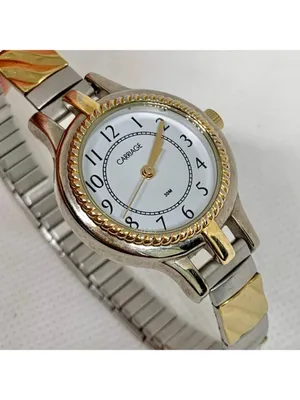 Carriage by timex women’s silver gold tone quartz analog watch 24mm running thumbnail 2