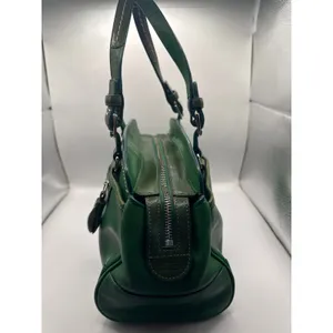 Vintage‎ Coach 7465 Hamilton Kelly Green Leather Satchel Handbag thumbnail 2
