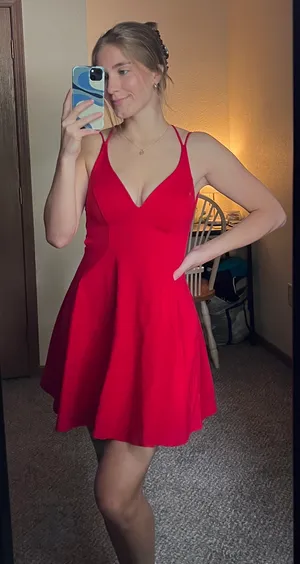 Lulus Red Backless Dress thumbnail 1