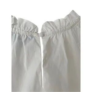 Hill House The Kit Ruffled Neck Short Sleeve Blouse White size medium thumbnail 7