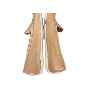 Stuart Weitzman Patent Leather Tan Loafer Driving Shoe Size 9 thumbnail 4