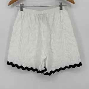 Simply Southern White Seersucker Pajama Set Short Sleeve Black Trim‎ Small NWT thumbnail 14