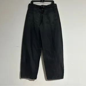 BDG Urban Outfitters Logan Barrel High Waist Baggy Wide Leg Jeans Black Sze 31W thumbnail 5