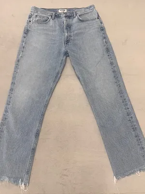 AGOLDE Los Angeles Premium Jeans – Size 30, Straight Leg with Raw Hem thumbnail 5