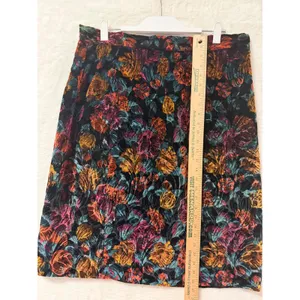 Nu-Bar Fashions Vintage Floral Velvet Pencil Skirt Womens 22W Made in USA Black thumbnail 2