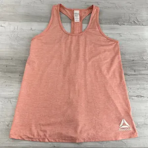 Reebok Athletic Racerback Tank Top Women Extra Small Pink Workout Athleisure XS thumbnail 1