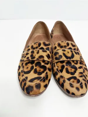 Madewell Alex Loafers Leopard Print Calf Hair Flats Size 8.5 Style AA199 thumbnail 4