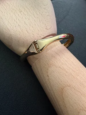Leopard Head Hinged Cuff Bracelet Gold Tone panther face to face enamel crystal cheetah statement thumbnail 3