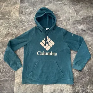 Columbia Teal Blue Green Hoodie Size Medium thumbnail 1