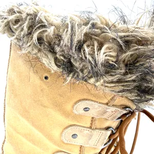 Sorel Women's Joan of Arctic Tall Leather Fur Lace Up Snow Boots Size 9 thumbnail 2