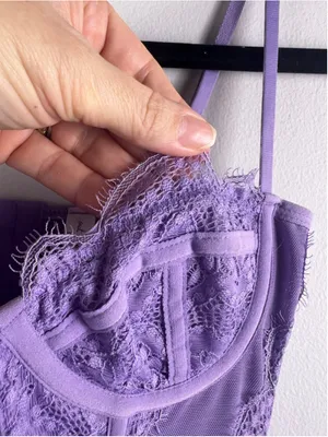 Out From Under Urban Outfitters Lavender Lace Corset Bustier Cami Top Size Small thumbnail 3