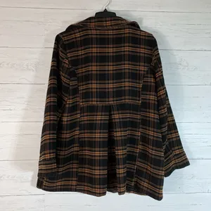 Joan Rivers fleece plaid jacket/coat size L women's with pockets thumbnail 4