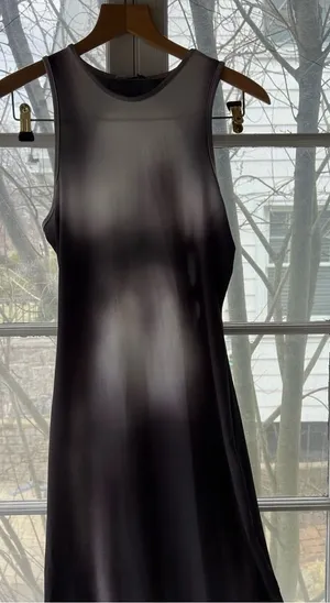 Bershka Black and Gray Gradient Midi Dress thumbnail 1